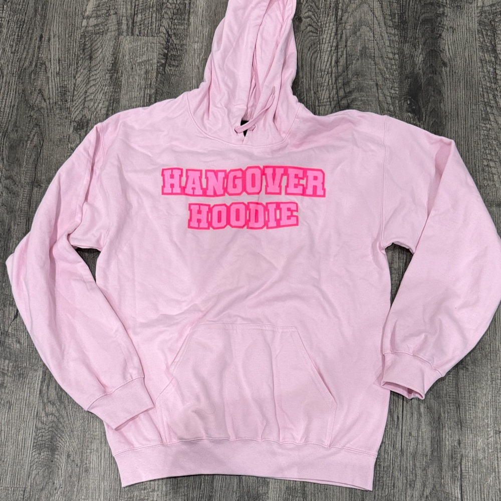 Gildan Pink Hangover Hoodie Sweatshirt